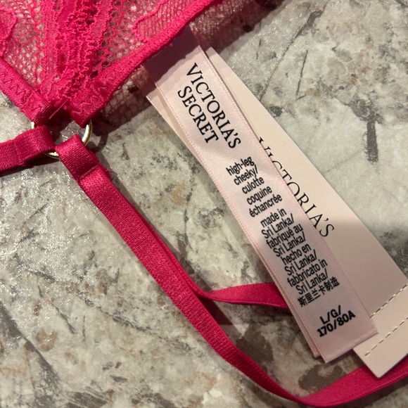 Victoria’s Secret Crotchless Panty Pink Cheeky NWT Large - Picture 5 of 6
